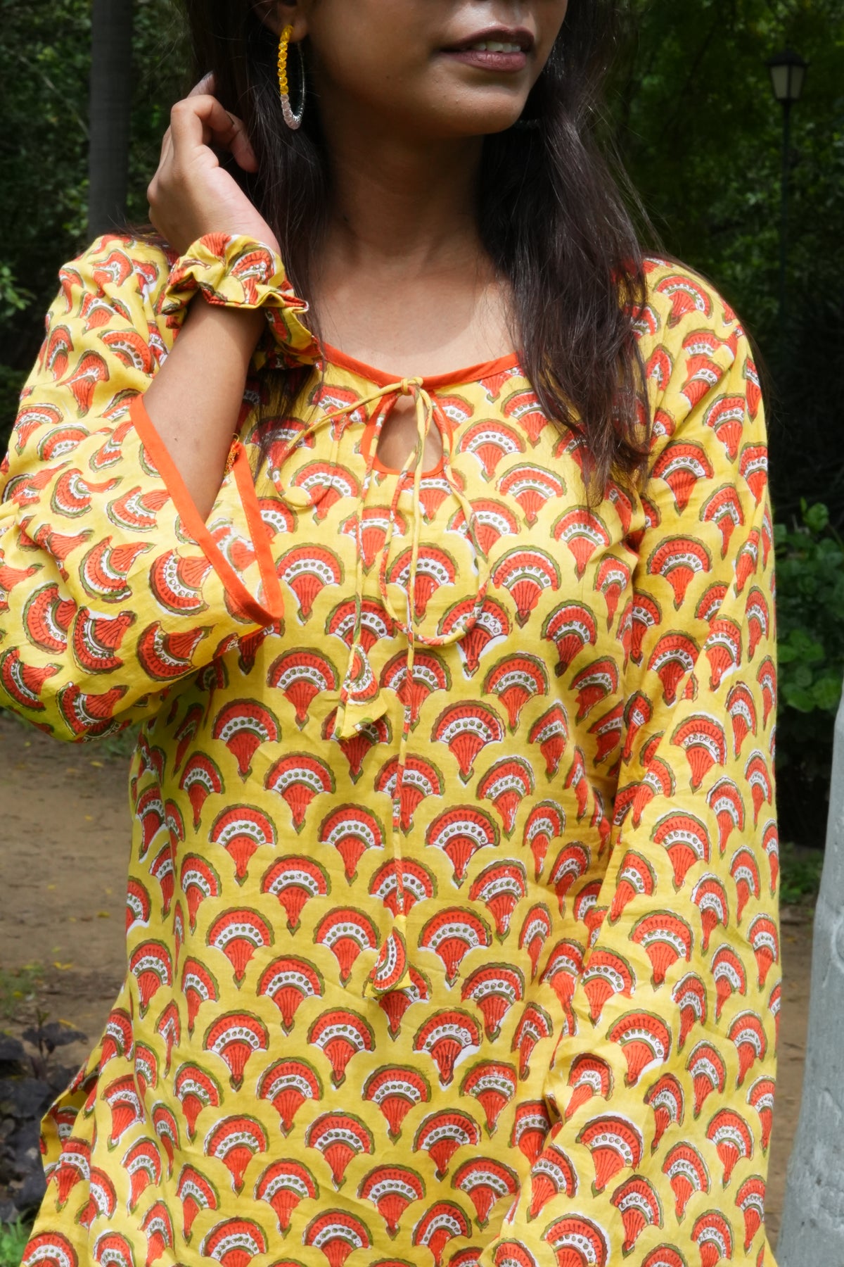 Suraj Mukhi- Jaipur Jaal Bell Sleeves
