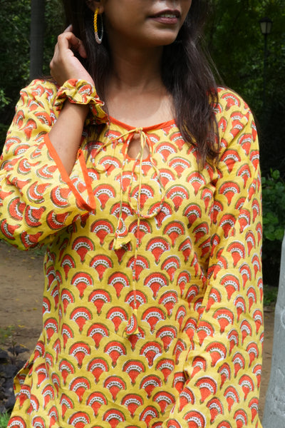 Suraj Mukhi- Jaipur Jaal Bell Sleeves