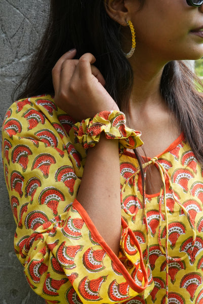 Suraj Mukhi- Jaipur Jaal Bell Sleeves